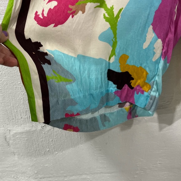 ANTHROPOLOGIE CONDITIONS APPLY FLORAL SATIN WIDE LEG (a134) - Picture 6 of 16